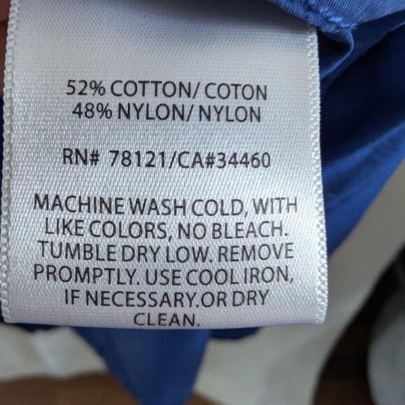 Eileen Fisher Royal Blue Rain Jacket High Collar Nylon Windbreaker Medium - Picture 6 of 7